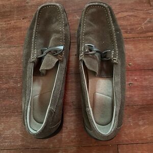 Men's Suede Slip-On Loafers in brown